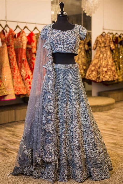 Silver color name blends analogous triadic shades complimentary monochromatic compound. Grey Embroidered Silk Semi Stitched Lehenga With Dupatta ...