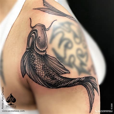 Koi Fish Shoulder Tattoo Ace Tattooz