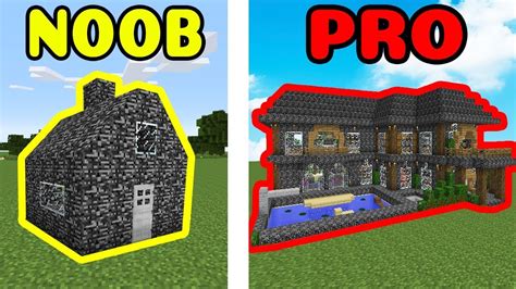 Dom Bedrock Noob Vs Dom Bedrock Pro Minecraft Youtube