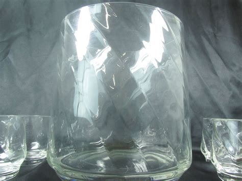 Punch Bowl Crystal Punch Bowl And Glasses Glass Bowl Glass Etsy