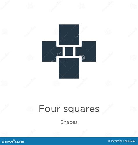 Four Squares Icon Vector Trendy Flat Four Squares Icon From Shapes