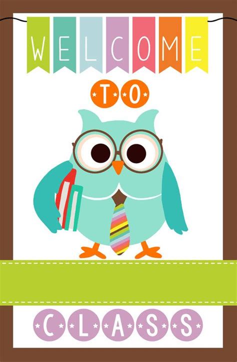 Owl Theme Classroom Decor Teacher Welcome Sign Magnet Owl Theme Classroom Owl Classroom