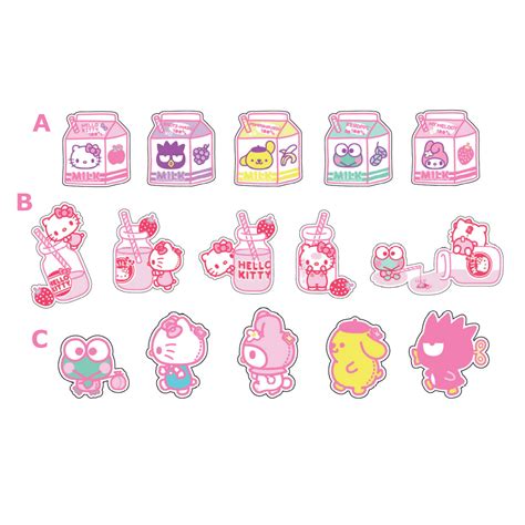 Hello Kitty Sticker Hello Sanrio Kawaii Set