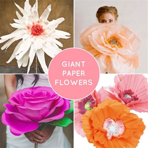 Diy Round Up Giant Paper Flowers Craft Ideas Pinterest