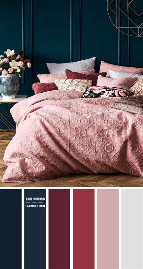 Choosing a bedroom colour scheme is important when deciding how you want your personal bolthole to make you feel. Burgundy, Navy Blue and Mauve Bedroom Color Scheme