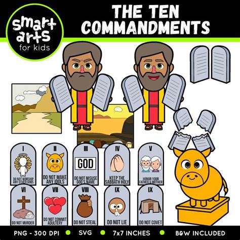 The Ten Commandments Clip Art Educational Clip Arts In 2021 Clip