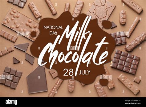 Poster For National Milk Chocolate Day Stock Photo Alamy