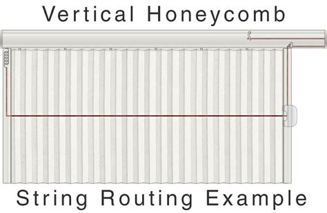 Vertical Honeycomb String Routing Example Hunter Douglas Vertiglide