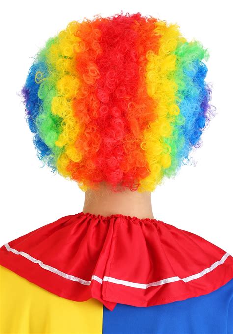 Jumbo Rainbow Clown Wig For Adults