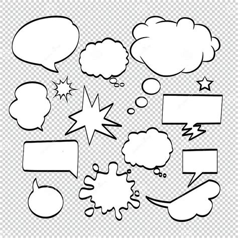 Comic Bubble Speech Balloons Speech Cartoon Speech Vector Illustrator