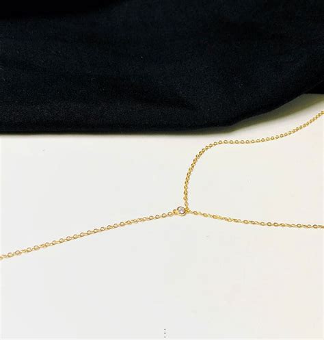 Dainty 14k Gold Lariat Necklace Y Necklace Sterling Silver Etsy