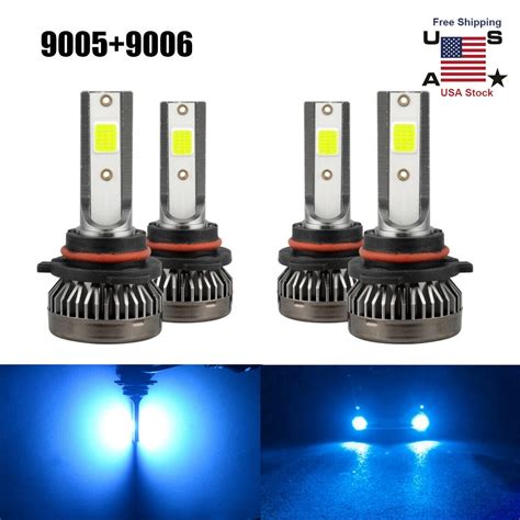 Lnkoo 9005 9006 Led Headlight Bulbs 8000k 60w 12000lm Extremely