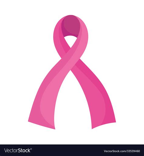 Breast Cancer Awareness Month Pink Ribbon Cartoon Vector Image