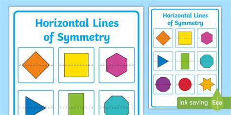 Horizontal Lines Of Symmetry Display Poster Twinkl