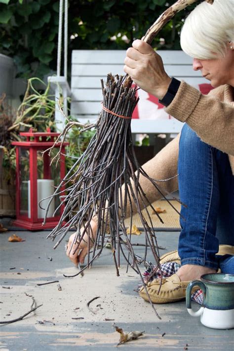 Add a dab of glue between the branches and pole to secure them in place. How to Make a Witches Broom. |The Art of Doing Stuff
