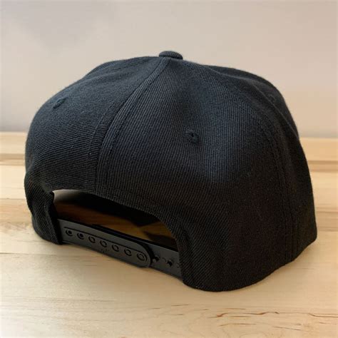 Hot Rod Avenue Blackblack Vintage Logo Flatbill Snapback Hats Low Label