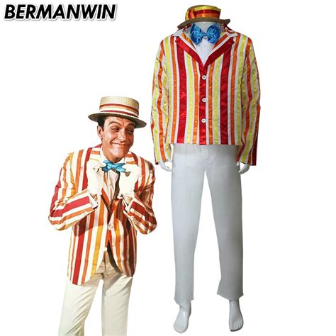 bermanwin high quality mary poppins bert costume movie dick van dyke costume for adult men