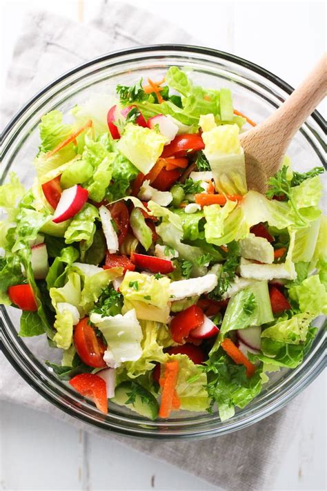 Romaine Salad With Chopped Veggies And Feta