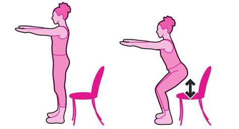 Sit To Stand Exercise Cartoon Exercisewalls