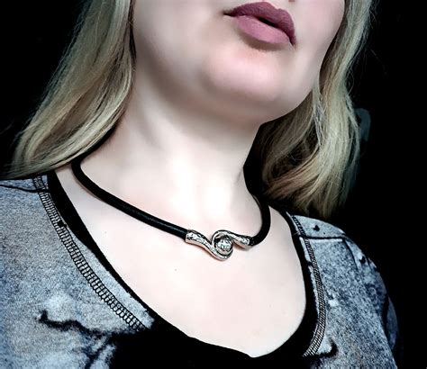 Submissive Collar Mens Leather Choker BDSM Steampunk BDSM