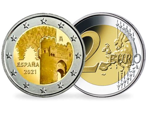Monnaie De 2 Euros Puerta Del Sol Espagne 2021 Société Française Des