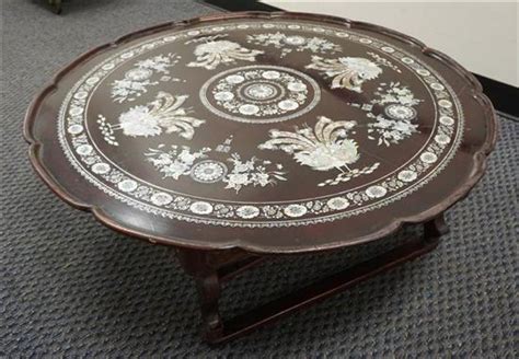 Lot Korean Mother Of Pearl Inlaid Folding Table