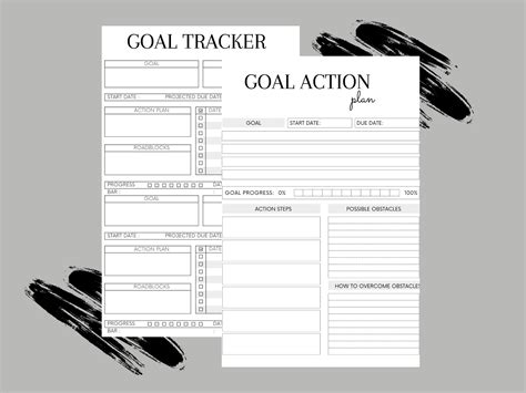 Printable Goal Planner Goal Action Plan Goal Planner Goal Etsy