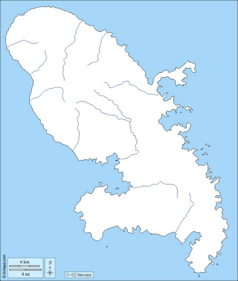 Martinique Carte Géographique Gratuite Carte Géographique Muette