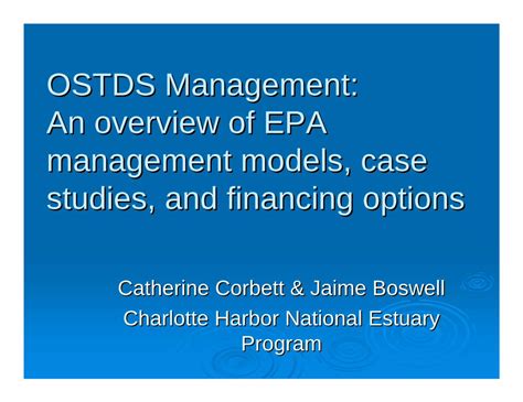 Pdf Ostds Management An Overview Of Epa Management Models Dokumen Tips