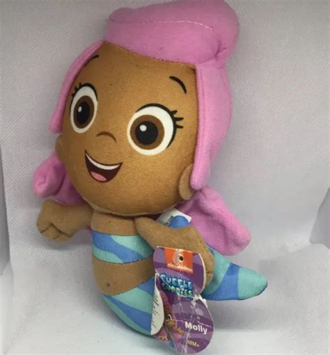Bubble Guppies Molly Mermaid Girl Plush Stuffed Doll Pink Hair Nick Jr