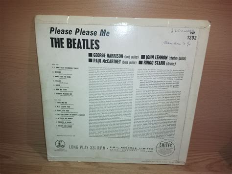 Please Please Me The Beatles Pmc1202 Black And Gold Northern Songs