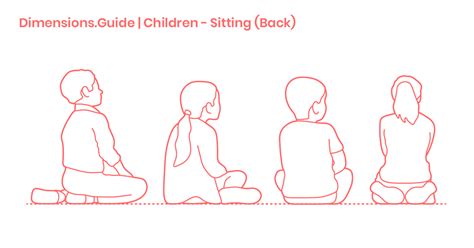 Sitting Children Back Dimensions And Drawings