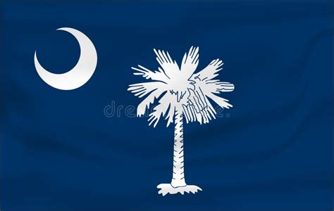 Waving Flag Of South Carolina 10 Eps Stock Illustration Illustration