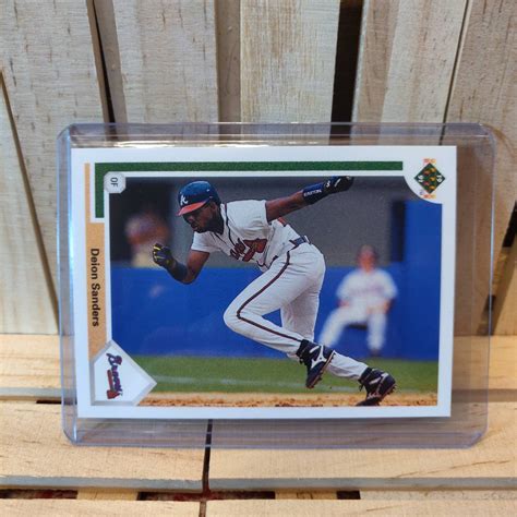 Deion Sanders 1991 Upper Deck Baseball Card Atlanta Braves Etsy