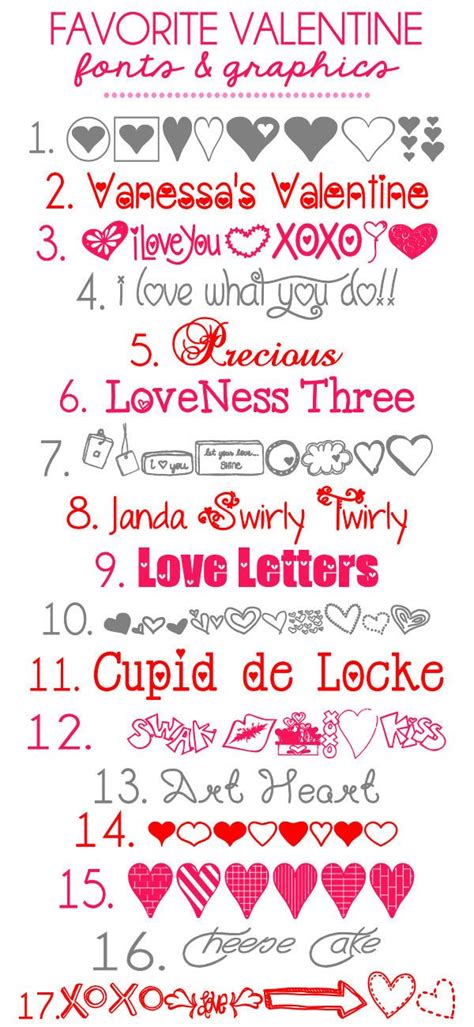 Favorite Free Valentines Fonts And Graphics A Great And Useful List