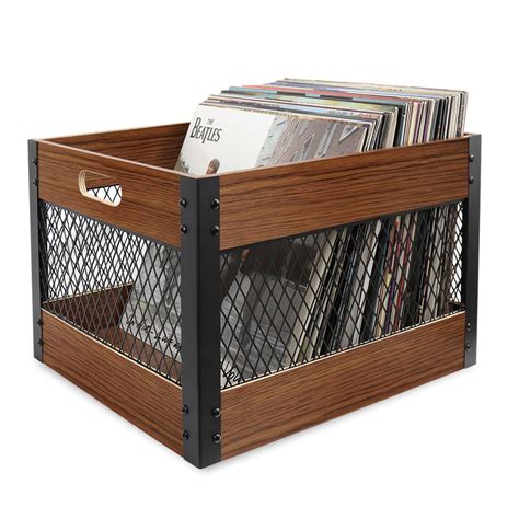 Vinyl Record Storage Crate In 2020 Record Crate Crate Storage Cube