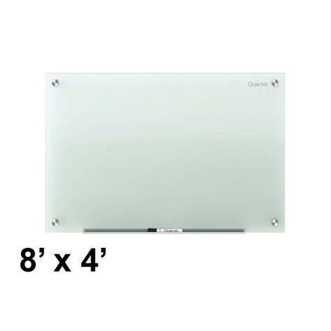 Quartet Infinity 8 X 4 White Frosted Glass Whiteboard