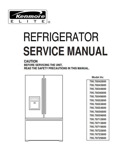 Kenmore Elite 795 Service Manual