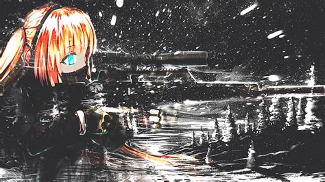 Anime Girl Soldier Wallpaper By Ecchixhunter21 On Deviantart
