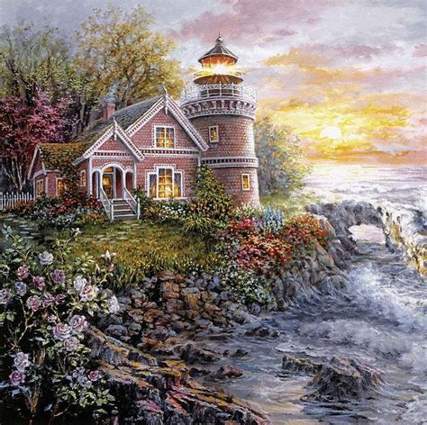Free Download By Nicky Boehme Sea Lighthouse Painting Art Nicky