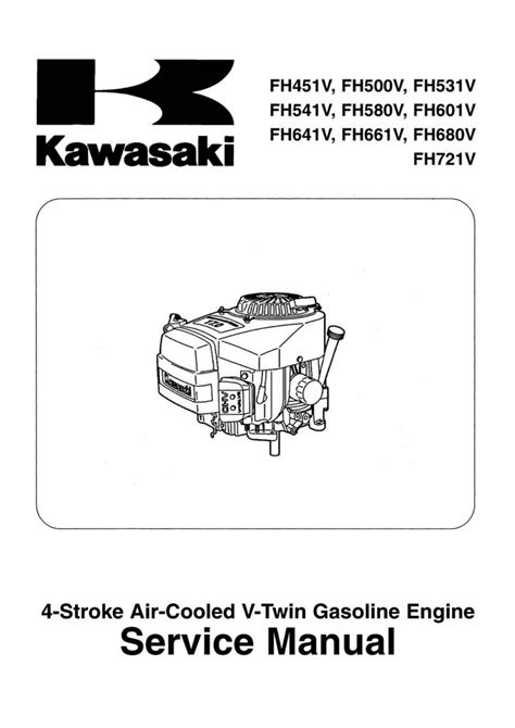 Kawasaki Fh661v 4 Stroke Air Cooled V Twin Gasoline Engine Service