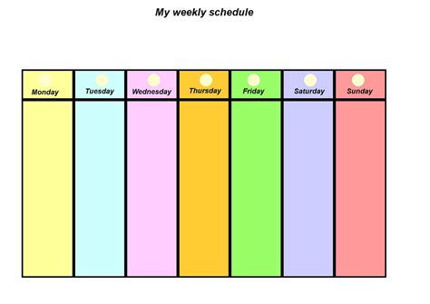 Printable weekly schedule | Etsy