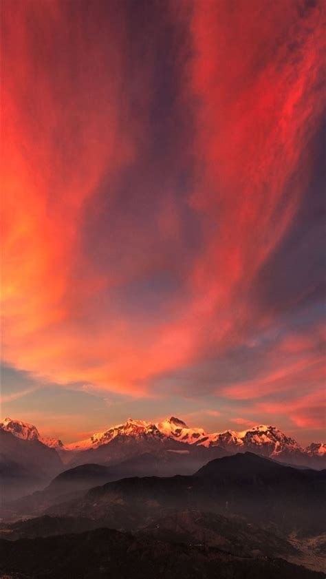 Sunset Of Tibet Mountains Iphone Wallpapers Free Download