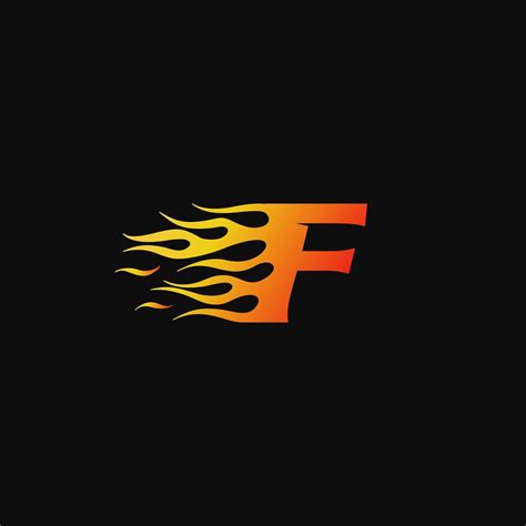 Letter F Burning Flame Logo Design Template 587840 Vector Art At Vecteezy