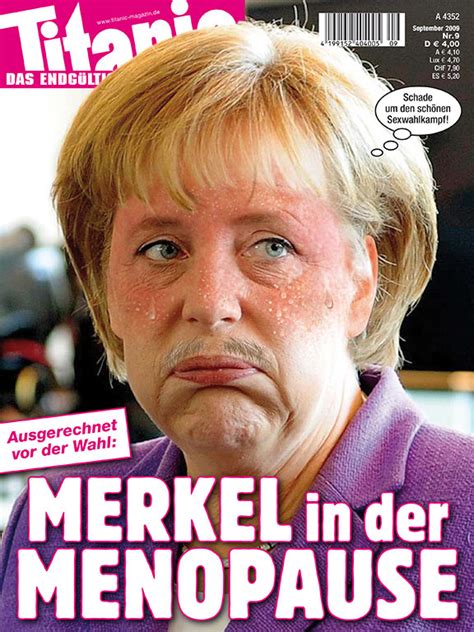Merkel In Der Menopause 092009 Titanic Titel Postkarten
