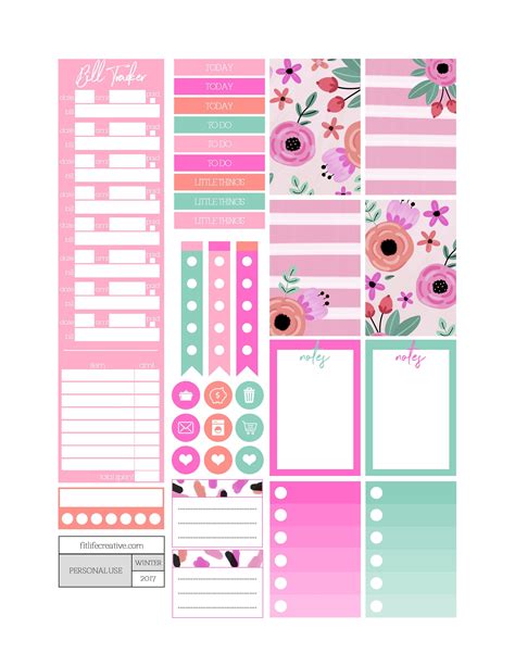 Free Printable Stickers For Planners Cut Out The Stickers And Enjoy
