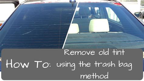 There is just something appealing about tinted when you've protected both your work area and yourself, you want to roll down the window a bit and try to find the end of your tint. Window Tinting: Remove old tint, trash bag method - YouTube