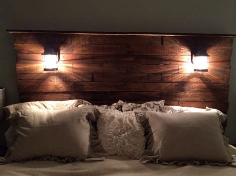 The most common rustic headboard with lights material is wood. How to make traditional,stylish or luxury bedroom with ...