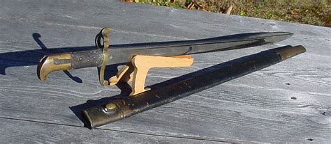 Civil War British Model 1855 Lancaster Bayonet With Enfield 1853