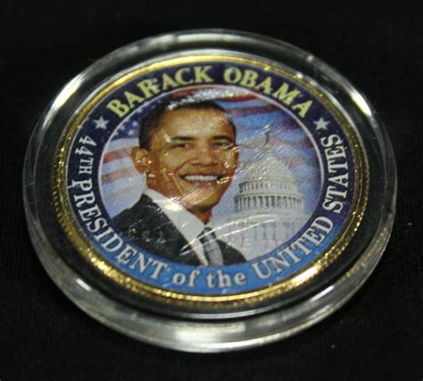 Lot Of 2 Barack Obama Limited Edition 24k Gold Colorized